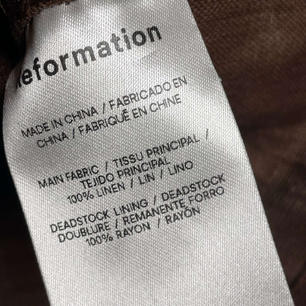 REFORMATION Sansa cropped embellished linen top - Picture 6 of 6